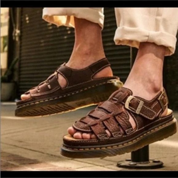 Dr. Martens Shoes - Dr. Martens Retro Fisherman Platform Leather Sandals